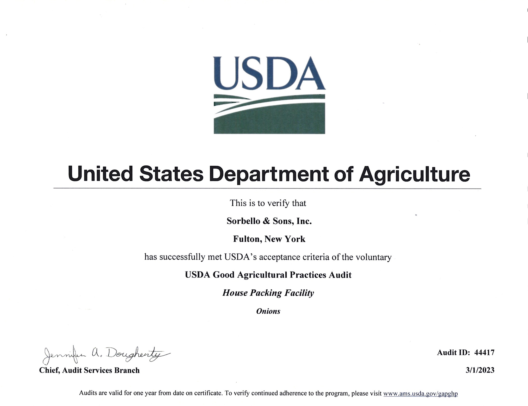 Usda outlet gap audit